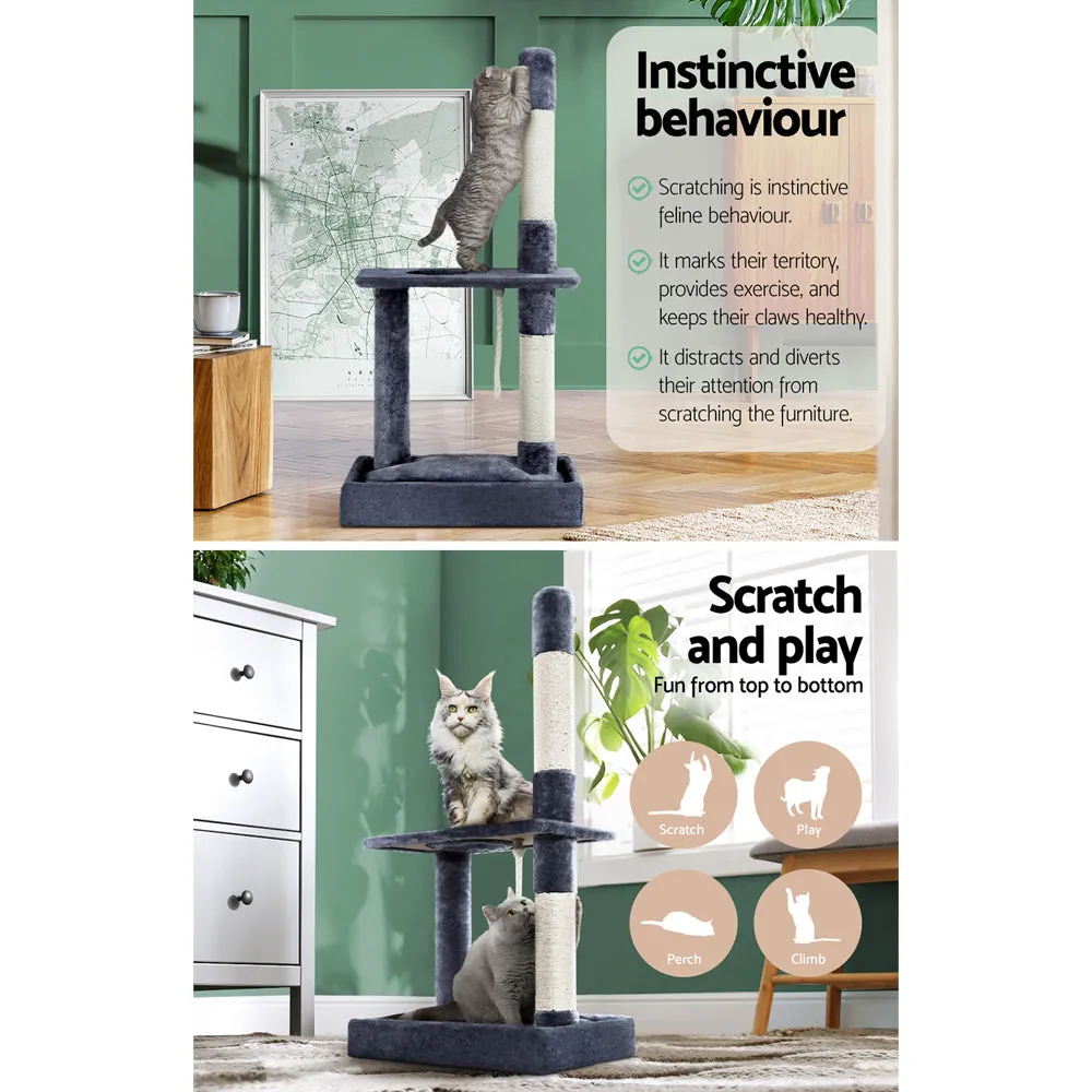 Plush Velvet 102cm Small Cat Tree House with Sisal Posts i.Pet