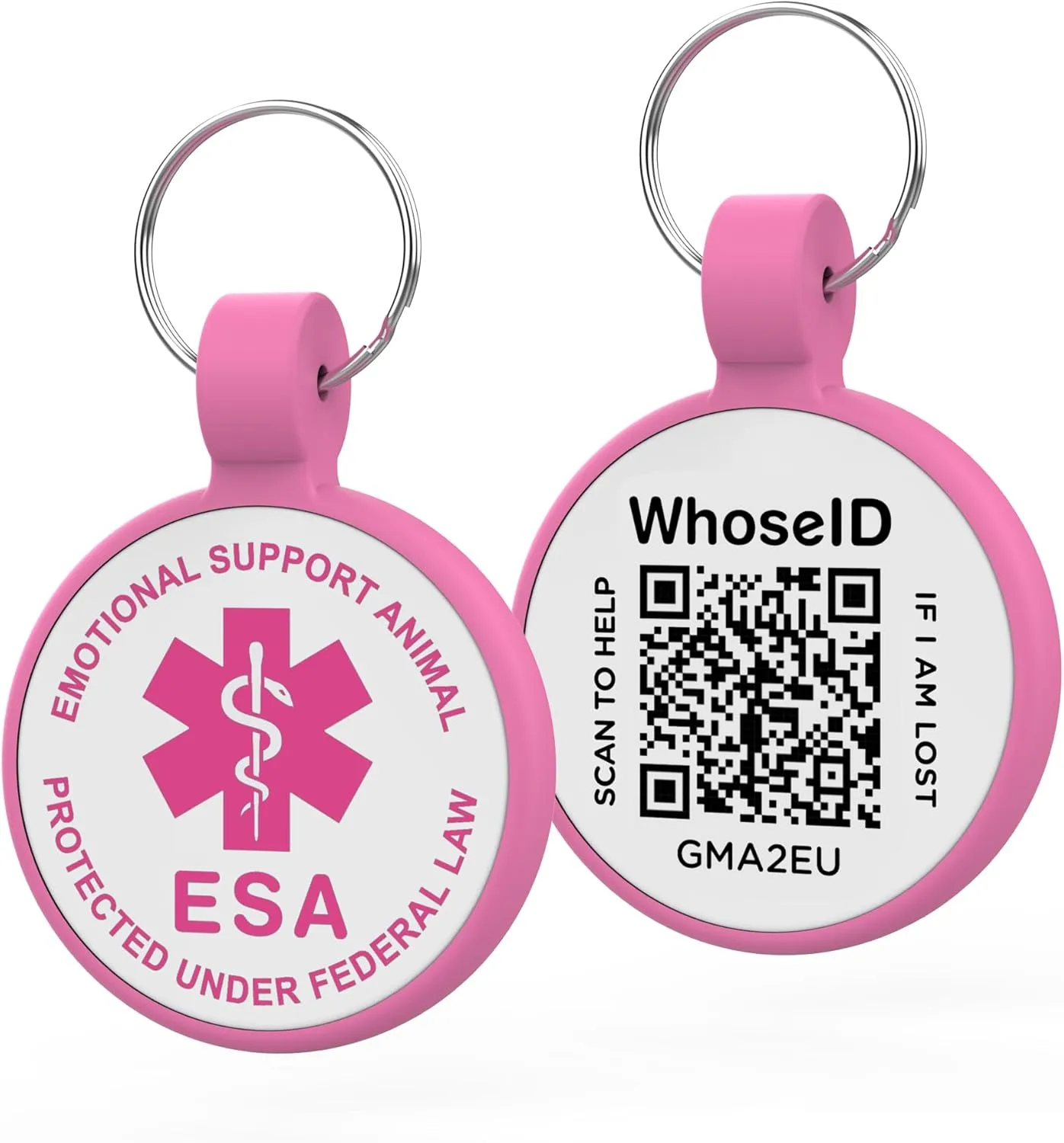 QR Code Dog Tag, QR Code Pet ID Tag, Dog ID Tag, Small Cat for Kitten and Puppy, Modifiable Free Online Profile, Scan QR Code Send Instant Location Alert Email (Rose, Regular)