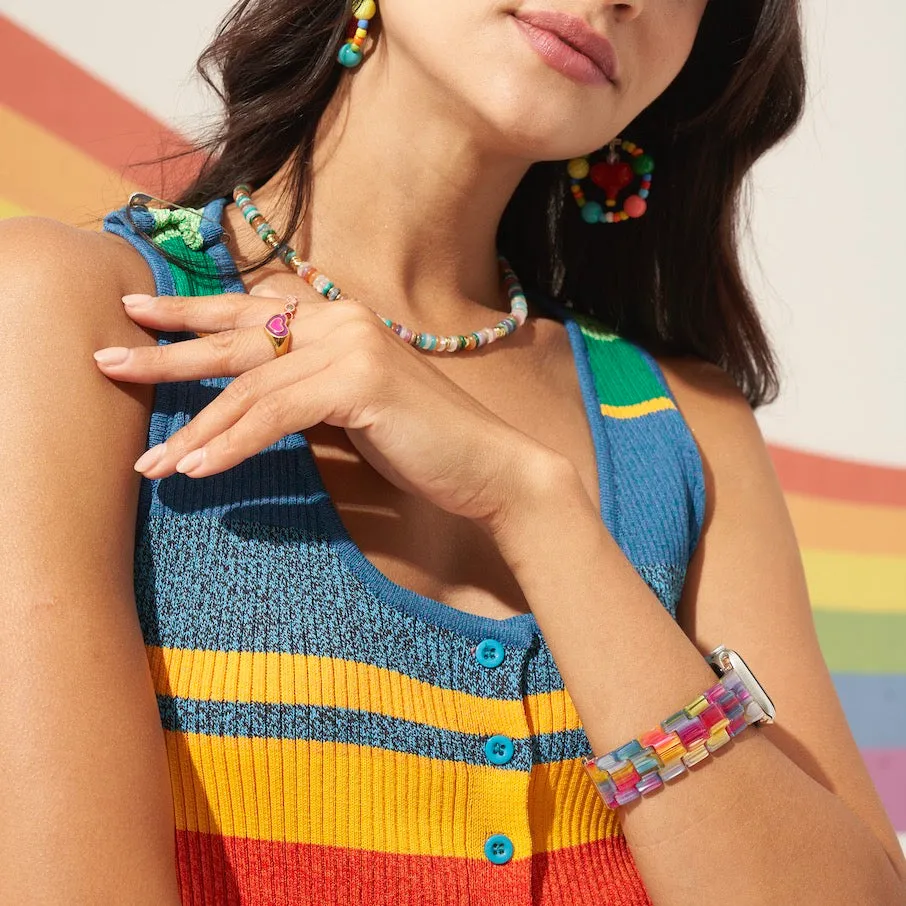 Rainbow Resin Watch Band