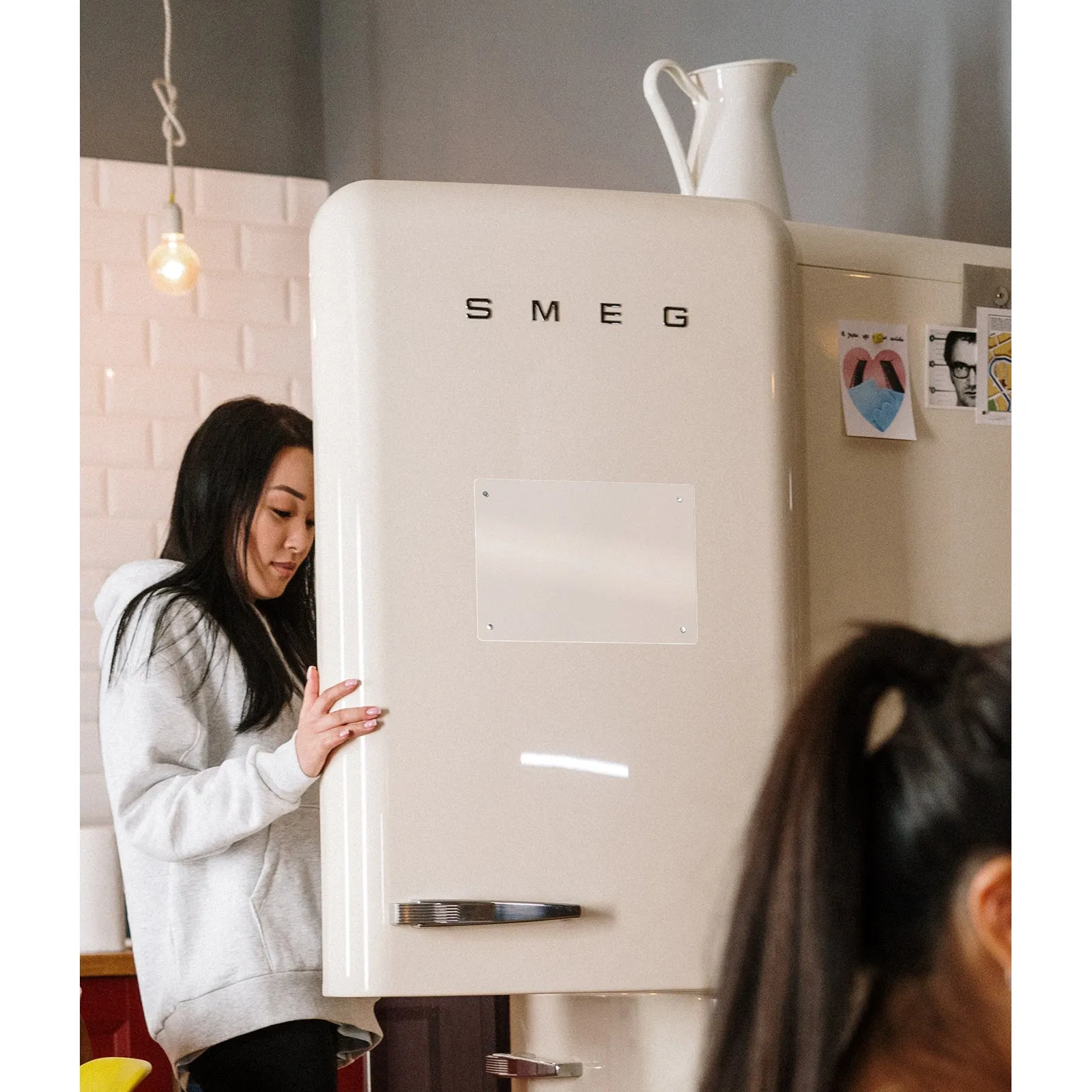 Red Co. 12” x 9” Refrigerator Magnetic   All-Surface Acrylic Dry Erase Writing Board with 4 Markers, Eraser and Holder, Clear