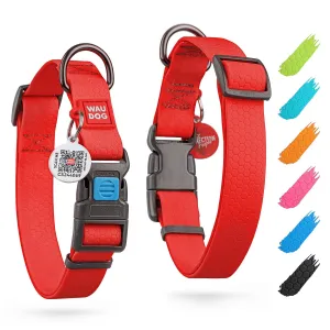 Red Waterproof Dog Collar Adjustable for XLarge Dogs 1423 in Neck x 1 in