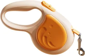 Retractable Dog Leash with 360 Tangle-Free Strong Nylon Tape, Anti-Burst Design, One-Handed Brake, and Anti-Slip Handle  Durable Ergonomic Leash for Cats and Dogs up to 22 lbs(Orange, 10ft/3m)