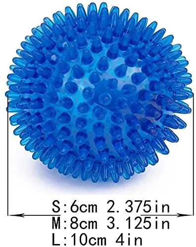 Rubber Stud Spike Hard Ball Chew Toy, 3 Inch (Color May Vary)