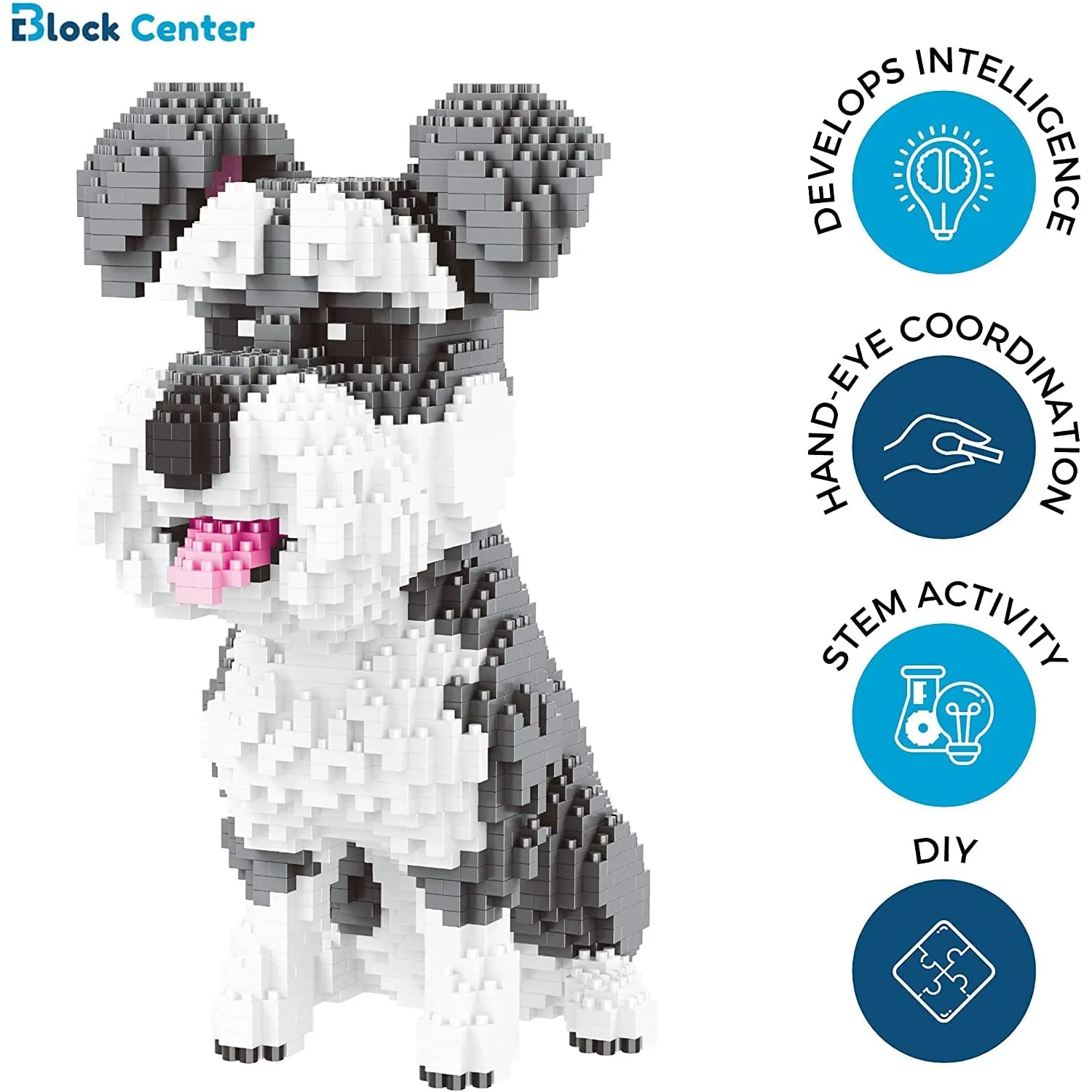 Schnauzer Dog 3D Puzzle Nano Blocks