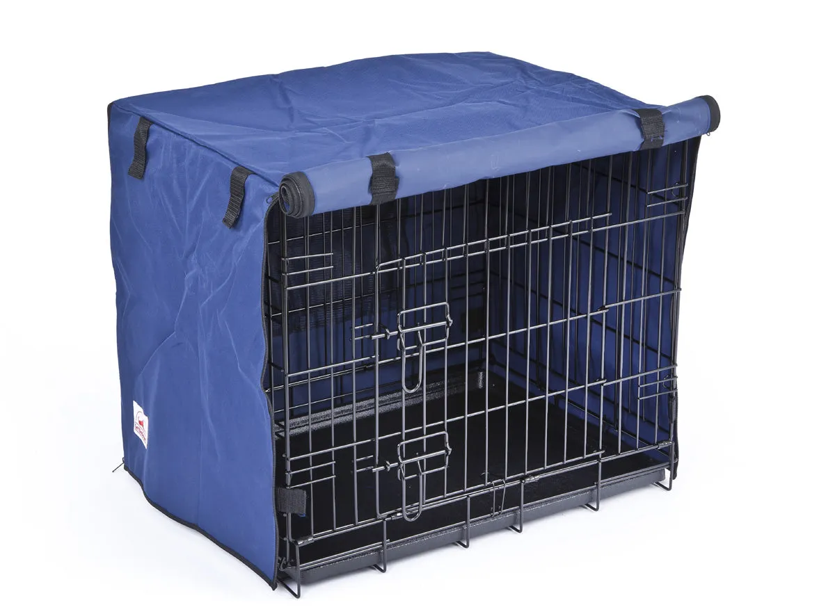 Settledown 2 Door Waterproof Dog Crate Covers Blue