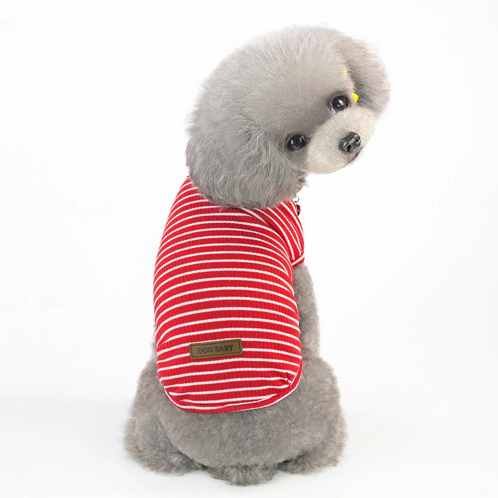 Small dog five-color vest spring and summer pet clothing