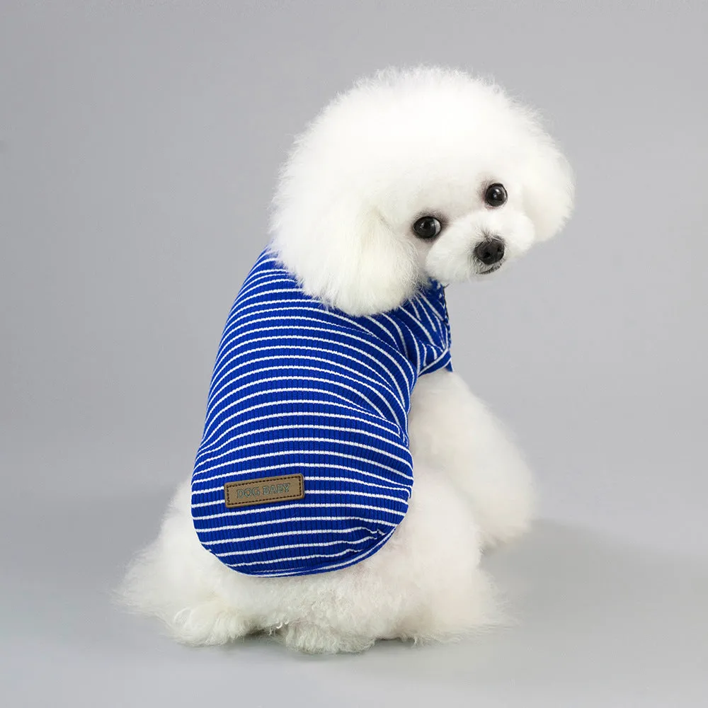 Small dog five-color vest spring and summer pet clothing