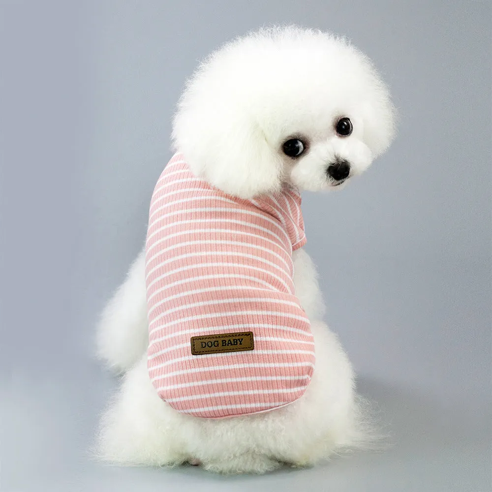 Small dog five-color vest spring and summer pet clothing