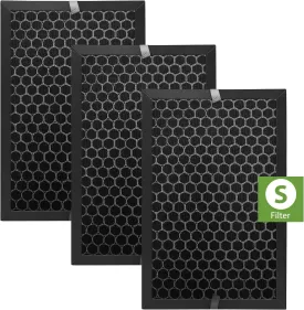 Smilyan 3 Pack HRFSC1 Replacement Filter S for Honeywell HPA3000 PowerPlus and HPA5000 Insight Series Air PurifierHRFSC1 Activated Carbon Filter