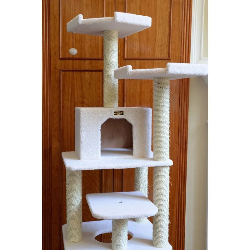Solderini 78" Premium Classic Real Wood Cat Tree