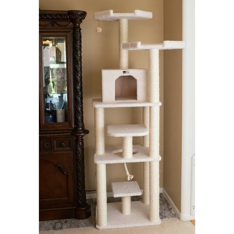 Solderini 78" Premium Classic Real Wood Cat Tree