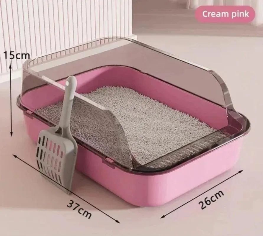 Splashproof Pet Sandbox Ideal Cat Litter Box Solution
