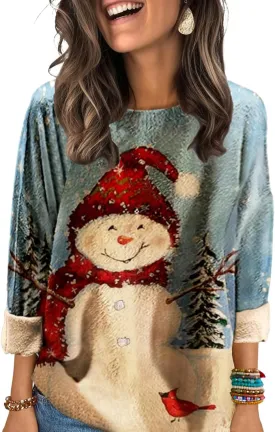 Spring Sweaters for Women 2025 Plus Size Crewneck Lightweigh Pullover Sweaters Graphic Printed Knit Trendy Tops