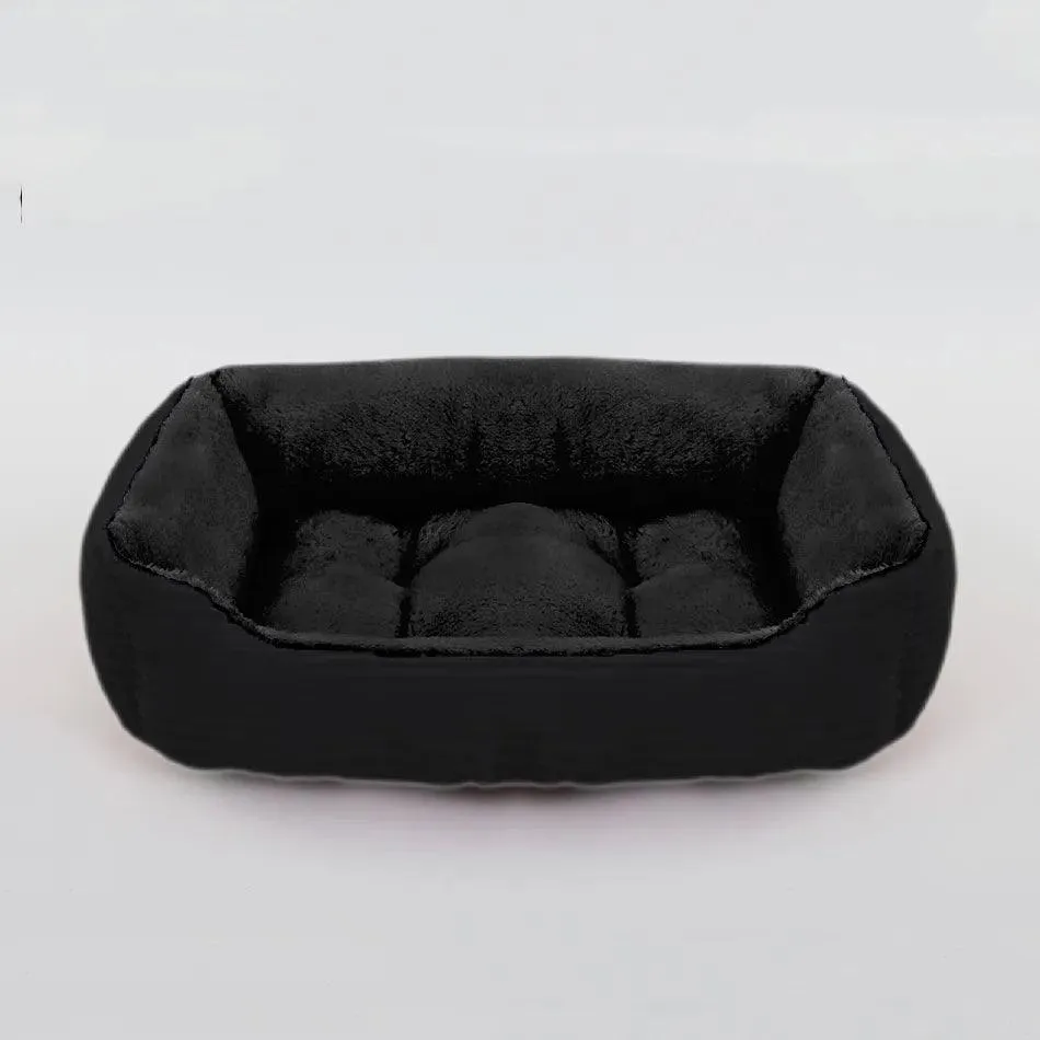 Square Plush Kennel Bed