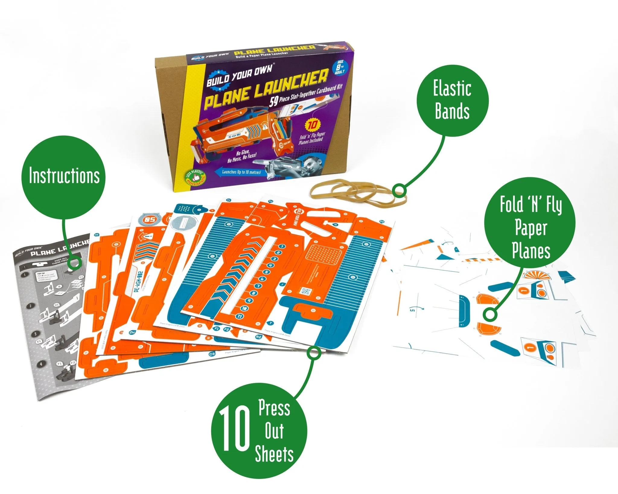 STEM Build - Paper Plane Launcher with Game Accessories
