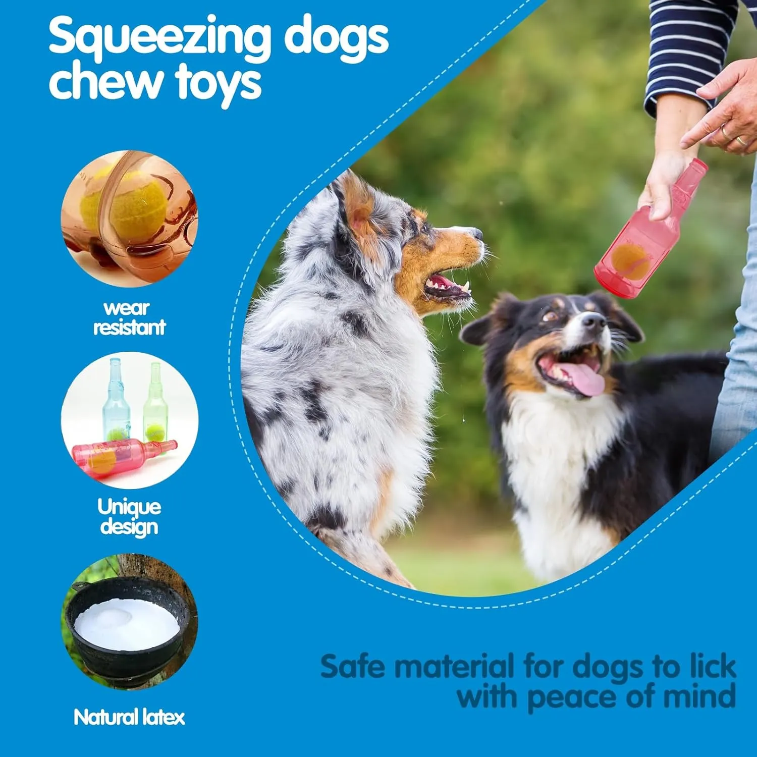 Tennis Ball in Bottle Dog Toy [2025 New Upgrade] Reinforced and Thickened Rubber Bottle Dog Chew Toy with Ball Squeaky Fetch Toy Tough (Green, Medium)