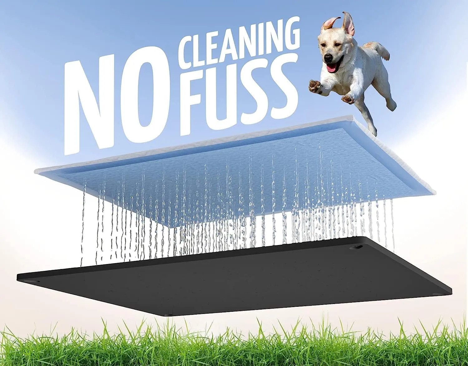 TidyFriend Pee Pad Holder Tray 30 x 23 Inches with Corner Clips, 2 Pack Silicone Dog Potty Tray, Easy to Clean No Spill Dog Potty Training Pad Holder (Black)