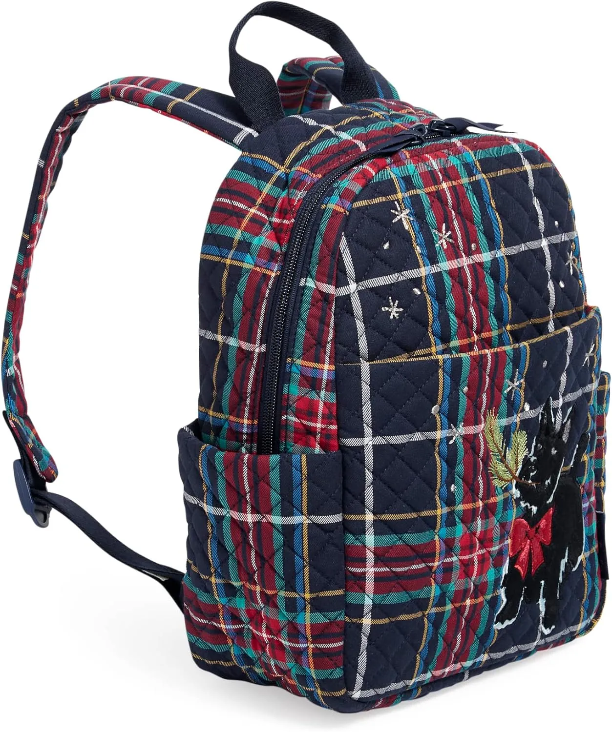 Vera Bradley Women's Cotton Small Backpack, Scottie Dog - Recycled Cotton, One Size