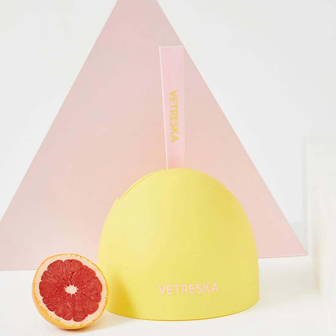 Vetreska Fruity Portable Cat Kitty Toilet Litter Box Tray House Lid Scoop Set Grapefruit