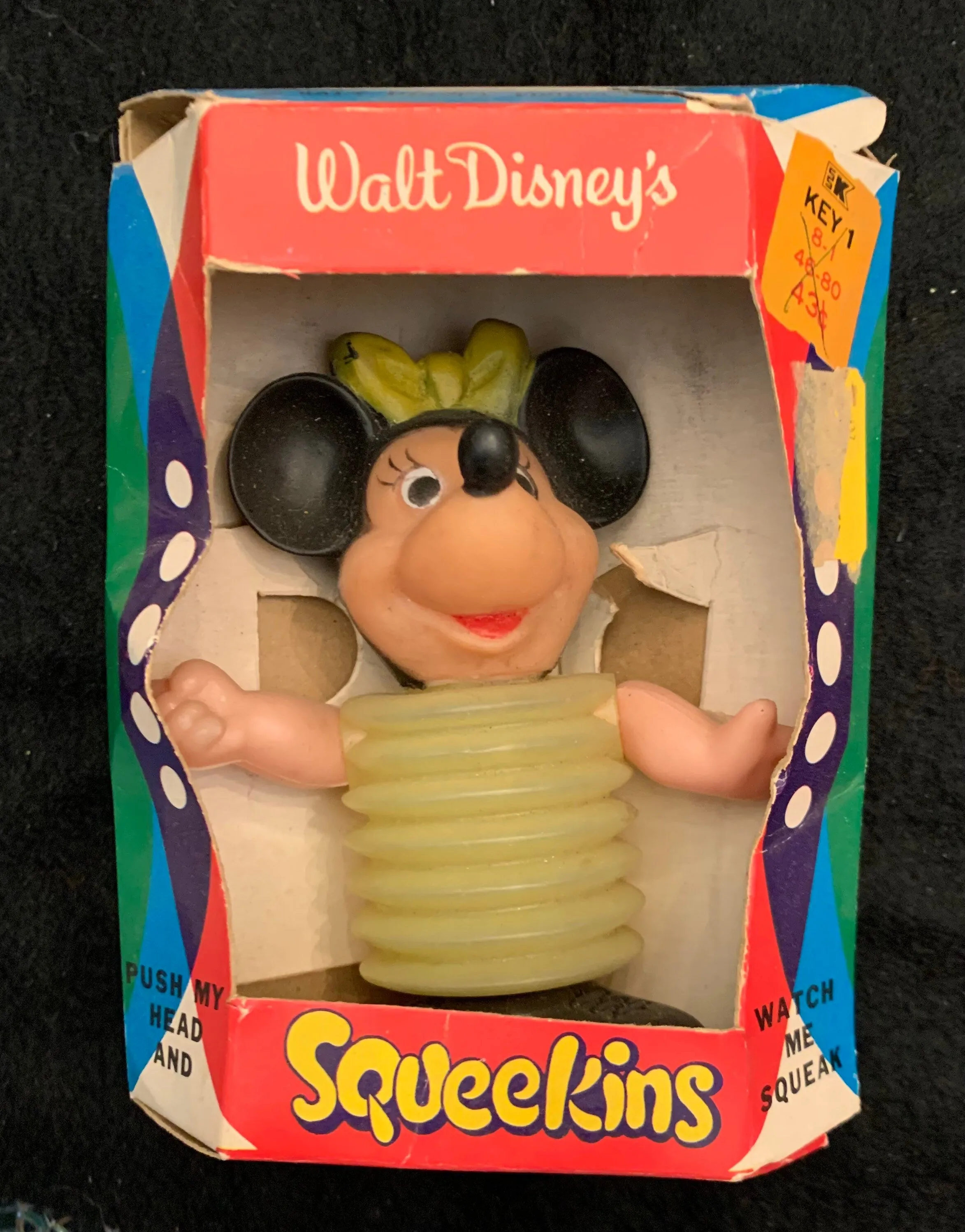 Vintage Mickey Mouse "Sqeekins" Toy