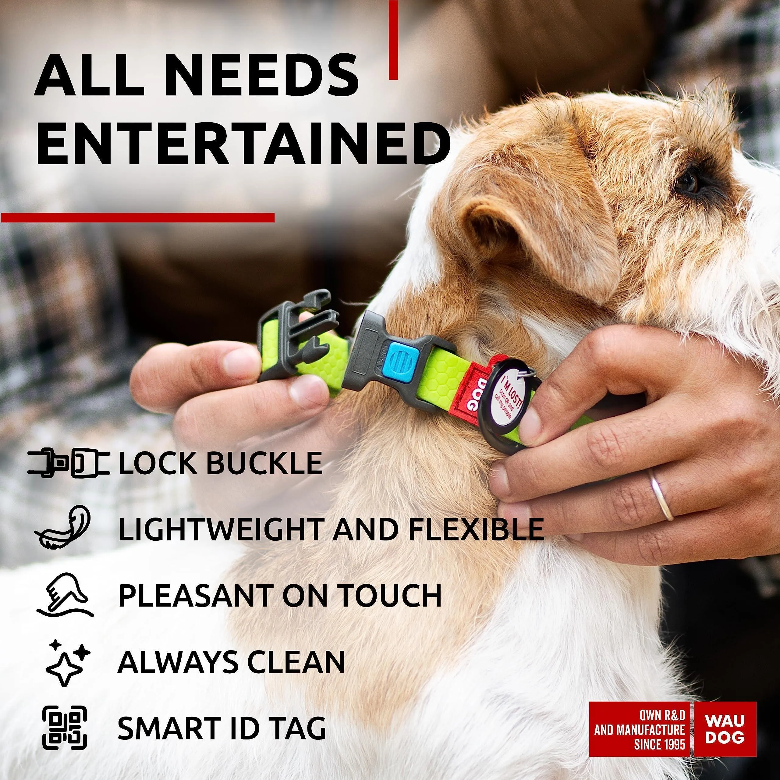 Waterproof Dog Collar Adjustable Dog Collar 914 in Neck x 3/5 in Wide