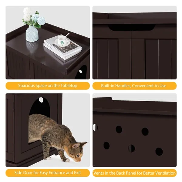 Yaheetech Pet Litter Box Enclosure