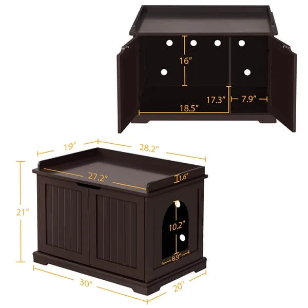 Yaheetech Pet Litter Box Enclosure