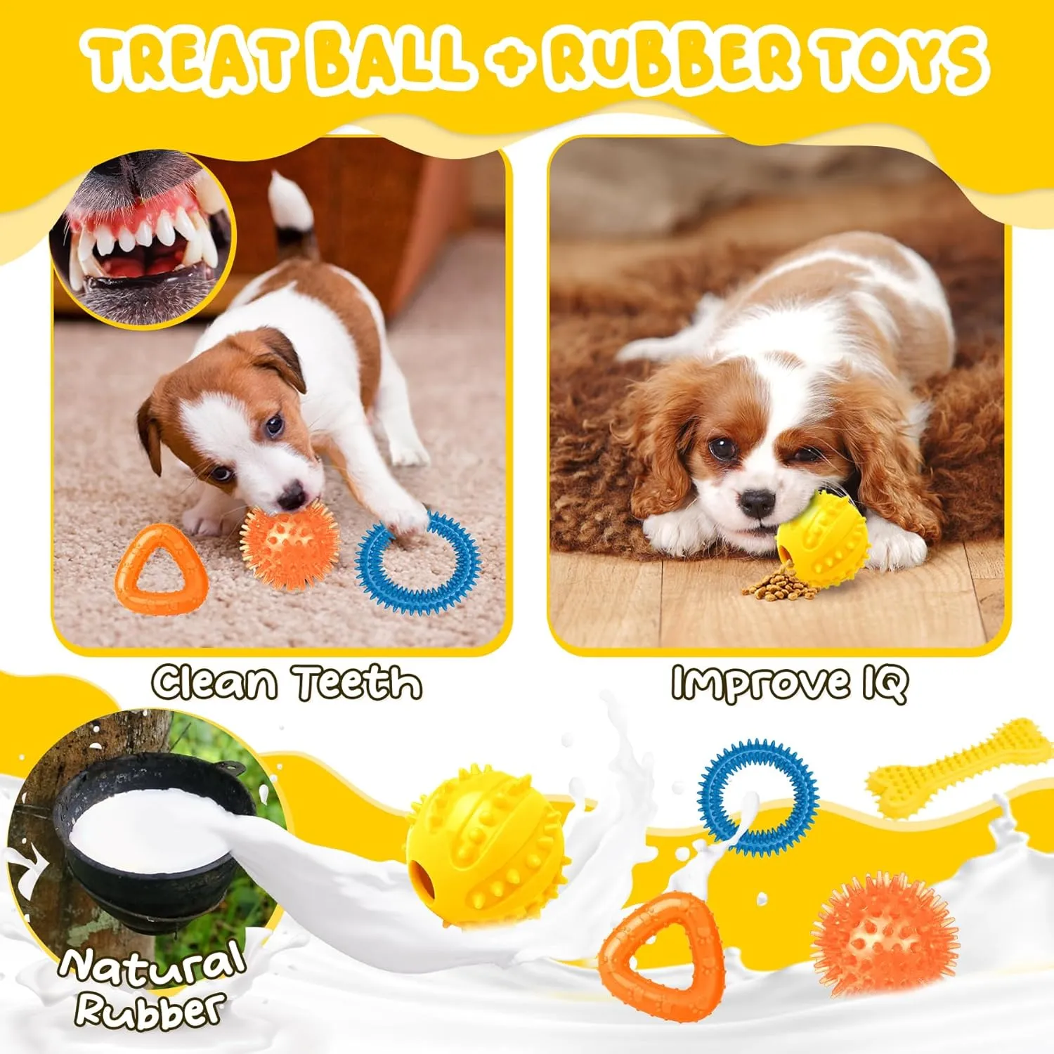 Zeaxuie 23 Pack Luxury Puppy Toys for Teething Small Dogs, Puppy Chew Toys with Rubber, Rope and Squeaky Toys